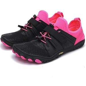 OKESYO Unisex blotevoetenschoenen heren dames waterschoenen antislip trailloopschoenen zomer ademende fitnessschoenen met brede teenbox sneldrogend EU 36-47, C01 Roze, 41 EU