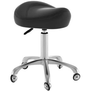 JAVPTAV Zadelstoel, (Professionele zadelstoel rolkruk met wielen, zwart grijs wit bruin hydraulische medische kruk, 15,3""-20,7"" salonstoel zadelkruk (grijs wit)