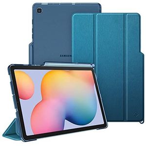 Fintie Hoes voor Samsung Galaxy Tab S6 Lite 10,4"" 2024/2022/2020, Silm Beschermhoes met transparante achterkant afdekking cover automatische slaap-/waakfunctie, Middernachtblauw