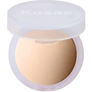 Kosas Cloud Set Face Setting Powder - Gladmakende glanscontrole, zachte, doorschijnende make-upafwerking, draagbaar en langdurig los geperst bakpoeder - gevederd (puur licht medium)