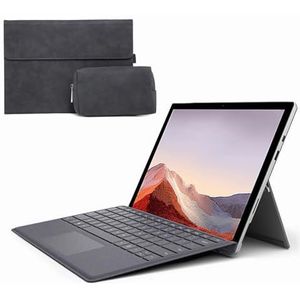 Toetsenbordhoes voor Surface Pro 11 / Pro 10 / Pro 9 13"", 7-Kleuren Achtergrondverlichting, Magnetisch Draadloos Toetsenbord met S-Penhouder,zwart