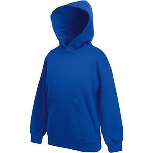 FRUIT OF THE LOOM Kids/Childrens Hooded Pullover Sweat Shirt, Hoodie, Sweatshirt, Koninklijk, 12-13 jaar