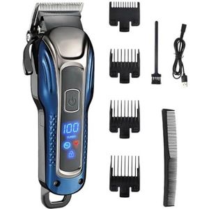 Tondeuses voor mannen, tondeuses Smart Display 3000mah Krachtige batterij haarsnijmachine 4 Snelheid Aanpassing Kapper Scheren Tondeuse