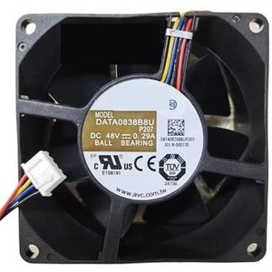 Voor AVC DATA0838B8U P207 DC 48V 0,29A 80x80x38mm 4-draads serverkoelventilator