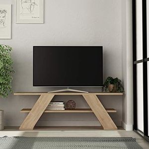 HOCUS PICUS Modern ontworpen tv-meubel voor woonkamer tot 52' tv's - 120 x 40 x 33 cm - eenvoudig te monteren en schoon te maken door Hocuspicus (Eiken)