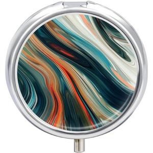 Reizen Pil Doos Pil Case Kleurrijke Gestreepte Stijl Draagbare Pil Container Kleine Pillendoos Pil Organizer Pocket Geneeskunde Doos Dagelijkse Pil Dozen Mini Pil Organizer