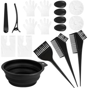 Dongdaping 18-delige haarverven Tool Kit DIY Salon Haar Verven en Bleken Tool Set Haar Verven Tool Kit