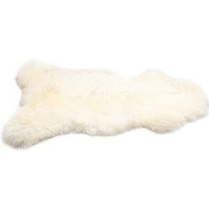 Decorating Sheepskins - Lamsvel|schapenvacht|vacht, geurloos, zacht en pluizig, verschillende maten, natuurlijke kwaliteit, ideaal als tapijt, sprei, onderlegger in de kinderwagen (wit, 130 x 140 cm)