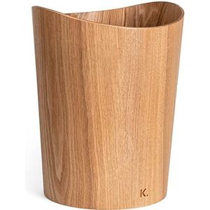 KAZAI. Echte Houtafval Papierbak ""Börje"" | Houten Papieren Mand voor op Kantoor, Kinderkamer, Slaapkamer en meer | 9 liter | As