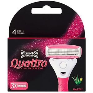 Wilkinson Sword Quattro - Scheermesjes - 3 stuks