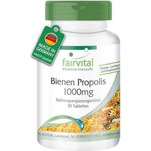 Fairvital | Bijen Propolis tabletten - natuurlijk bijenhars extract 1000mg - HOOG GEDOSEERD - met 3% galangine - 90 tabletten