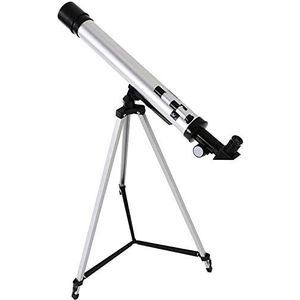 Astronomische telescoop voor 50 mm beginners zoom 100x Exterieur monoculaire ruimtetelescopen Refractor scope reisdetectie met oculair statief, zilver 2021