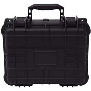 Ausla Beschermkoffer voor uitrusting, gereedschapskoffer van polypropyleen en ABS, harde koffer met schuim voor camera en fotoapparatuur, zwart, 35 x 29,5 x 15 cm, Zwart