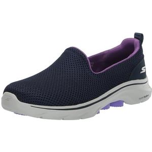 Skechers Go Walk 7 Razi Sneakers voor dames, marineblauw lavendel, 39.5 EU