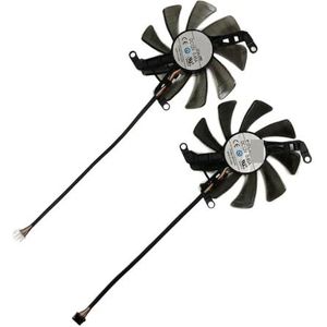 FY09015M12LPA, Videokaartventilator, VGA-koeler, 2 stuks voor KFA2 voor GTX 1660 SUPER (1-Click OC), voor kfa2 voor RTX 2060 3060Ti 3060 1-Click OC(2 Plugs FY09015M)