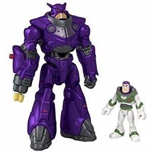 Imaginext Disney Pixar Lightyear Battle Blast Zurg, poseable Figure Set with Projectile Launching Action for Pretend Play Ages 3 to 8 Years, HGT34