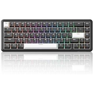 ATTACK SHARK X65 HE Magnetische Schakelaar Snelle Trigger Toetsenbord, 65% Bedraad Gaming Toetsenbord met 8000 Hz Polling Rate, 0,01mm RT Nauwkeurigheid, PBT Keycaps, QMK Driver, RGB (Zwart)