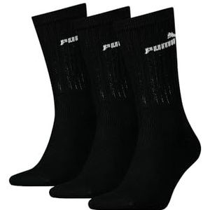 PUMA Unisex Sport 3p Crew Sock (Pack van 3) - Grijs, maat 2,5-5 (pak van 3), LT zwart, 39-41 EU