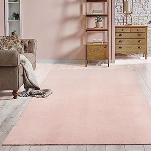 the carpet Relax modern, pluizig, laagpolig tapijt, antislip onderkant, wasbaar tot 30 graden, heerlijk zacht, bontlook, blos, 80 x 150 cm