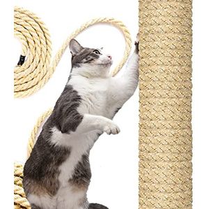 DQ-PP Sisal touw, 200 m, 10 mm dik, natuurlijk sisal touw voor krabpaal en kattenboom, krabtouw voor doe-het-zelf kattenonderdelen
