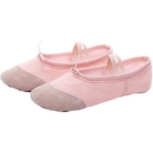 Dansschoenen Ballet Schoenen Meisje Kinderen Dans Slippers Professionele Canvas Zachte Zool Ballet Dansen Meisjes Vrouwen Ballet Yoga Gym Danser Schoenen, Lichtroze, 23 EU