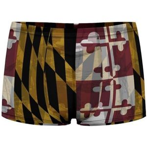 Retro Maryland State Flag Heren Boxer Slip Sexy Shorts Mesh Boxers Ondergoed Ademend Onderbroek Thong