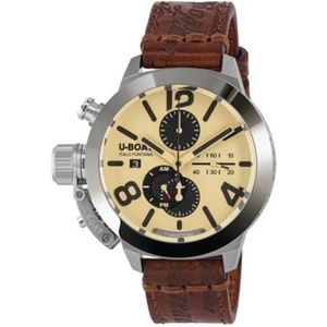 U-Boat Classico 45 tungsteno Mens Analoog Automatisch Horloge met Lederen Armband 9568, Bruin, Klassiek