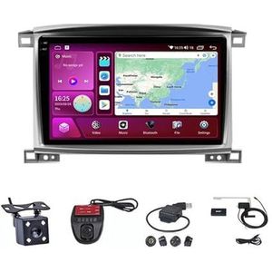 Android Touch Screen Car Stereo 10 Inch Car Stereo Radio Plug And Play Autotoebehoren Autoradio met Bluetooth En Navigatie En Achteruitrijcamera Voor Toyota Land Cruiser 100 2002-2007 (Size : M500S