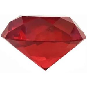 Tuin Suncatchers 30 mm-150 mm rode diamant feestdecoratie kristal grote diamant woondecoratie handgemaakte hanger kettingen (kleur: 80 mm 1 stuk)