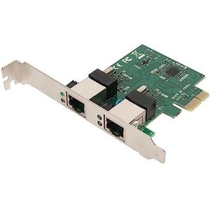 Dual Port PCIe-netwerkkaart, RJ45 Ethernet-adapter met Remote Wake Up-functie, voor CAT 5 UTP-kabel, voor voor Linux