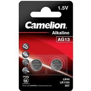 Camelion Knoopcelbatterij Lr44/a76 Alkaline 1.5v 2 Stuks