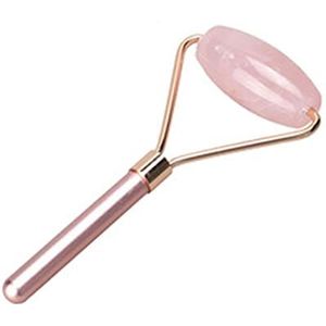 Quartz Massager voor gezicht kristal jade rollers huidverzorging voor cellulitis rimpel roller met koperen handvat 1 stuk (kleur: 130 x 60 mm)