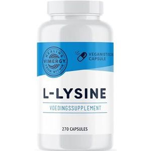 Vimergy L-Lysine Capsules, 500 mg 270 Porties – Essentieel Aminozuur – Veganistische Capsule Zonder Geleermiddelen – Gmo-vrij, Glutenvrij, Zonder Gelatine, Koosjer