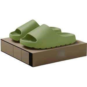 XYNM Slippers Casual Innovatieve Home Design Schoenen Mannen Eva Zachte Zolen Lichtgewicht Exclusieve Merk Slides Op voorraad, Groen, 46-47