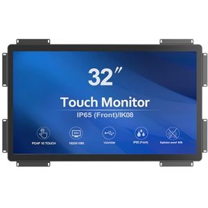 GreenTouch 32"" 10 Puntenpcap Open Frame Touch screen Industriële LCD Vertoningsmonitor HDMI+VGA+DVI Videopoort
