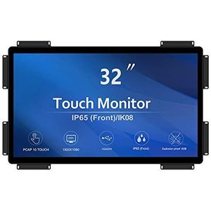 GreenTouch 32"" 10 Puntenpcap Open Frame Touch screen Industriële LCD Vertoningsmonitor HDMI+VGA+DVI Videopoort