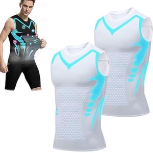 Vitaboost, Vitaboost Shirt, Vitaboost Powervest, Vitaboost Vest, Vitaboost Compression Shirt (White*2pcs,M)