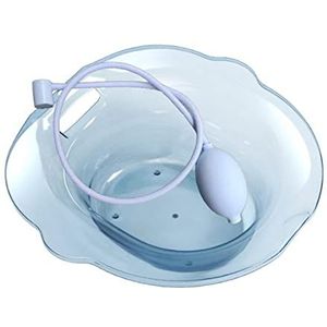Sitz Badbak voor toilet, bredere zithoek, heupbad voor oudere vrouwen, mannen, blauw met spoel, 390 x 390 x 130 mm