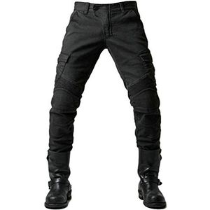 OttoBen Slim Fit motorjeans voor heren, met beschermers, knie- en heupbeschermers, stretch, slim fit, denim, motorbroek, anti-val, straight fit, cargo, motorjeans, beschermende broek