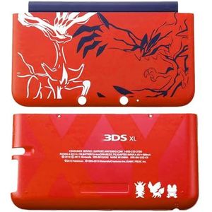 Rode Kleur voor 3DS XL/LL Extra Behuizing Case Shell, Gezicht Ruby Limited Vervanging, voor Handheld Game Consoles, Pokémon Edition Top/Bottom Cover Platen 2 STKS Set