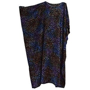 Cool Kaftans Blad Print Kaftan Jurk Lange Dames Cover Strand Nachtjurk Bladeren Luipaard One Size, Multi kleuren, Eén Maat