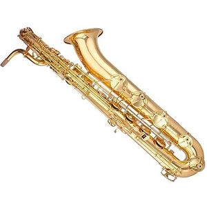 Professionele Bariton E Flat Saxofoon Messing Sax Blaasinstrumenten Muziekinstrumenten Met Mondstuk En Koffer Saxofoon Beginners Kit (Color : 01)