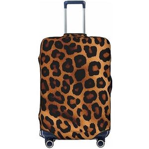 AdaNti Cool Cheetah Luipaard Print Reizen Bagage Cover Elastische Wasbare Koffer Cover Bagage Protector Voor 18-32 Inch Bagage, Zwart, L