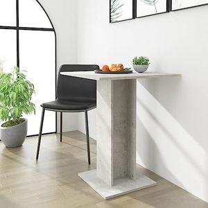 AJJHUUKI Tafels Bistro Tafel Beton Grijs 60x60x75 cm Engineered Houten Meubels