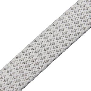 Uitbreidbare, geweven kabelbehuizing, Uitbreidbare gevlochten kabelmanagementhuls, veelkleurig, 2 mm-40 mm(White Sliver,20MM-1 METERS)