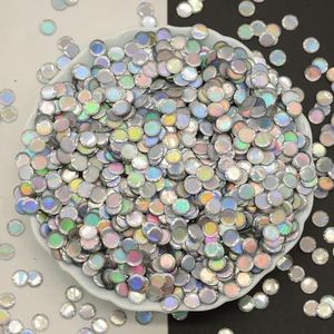3000 stks/partij 4/5/6mm Cup Ronde Geen Gat Losse Pailletten Glitter Paillette Naaien Bruiloft Confetti Craft Kids DIY-Holo Zilver-Mix Size