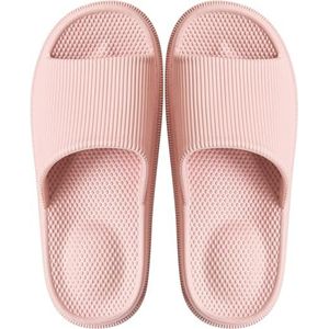 Zomerslippers for dames Massageslippers Voetboogdouchesandalen, unisex stimulators Sandalen Thuis Binnen Zachte massageschuim Badkamerslippers Spa-douchesandaal for heren Dames(Pink,EUR 35-36)