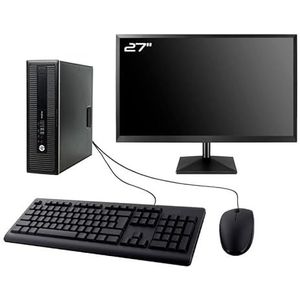 PC HP ProDesk 600 G2 SFF, 27 inch monitor Intel I7-6700 RAM, 16 GB SSD, 960 GB, W11 WiFi (gereviseerd)