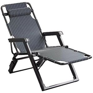 FZDZ Opvouwbare ligstoel, draagbare tuin zonnebed relaxer fauteuil, 5 standen verstelbaar, stalen frame, outdoor loungestoel voor strand, terras, zwembad, gazon (kleur: Yh-001)