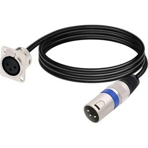 0.3M-15M 3 Pins XLR Kabel D-Type XLR Vrouwelijke Panel naar XLR Mannelijke Connector Pass Through OFC Koperen Shi-ded Kabel for Microfoon (Color : Blue, Size : 10m)